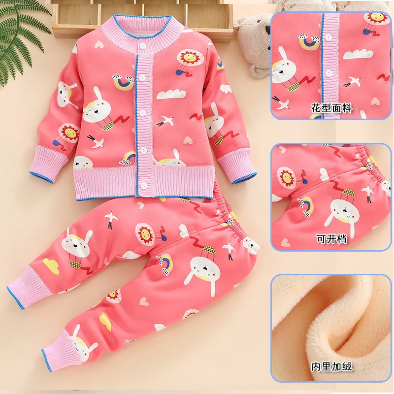 Baby Clothes Sets Boys Girls Cotton Outfit Knit Clothing Suit Kids Girls Knitted Jacket+Pants 2Pcs - Image 10