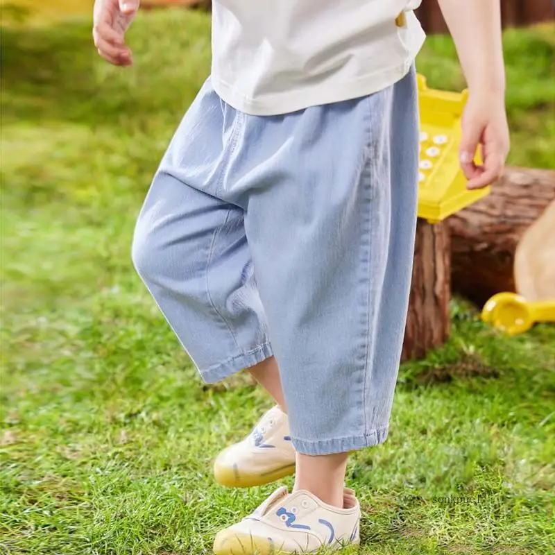 Baby Denim Pants 2024 New Fashion Children Casual Soft Blue Jeans Loose Trousers Boys Girls Kids Clothes - Image 2