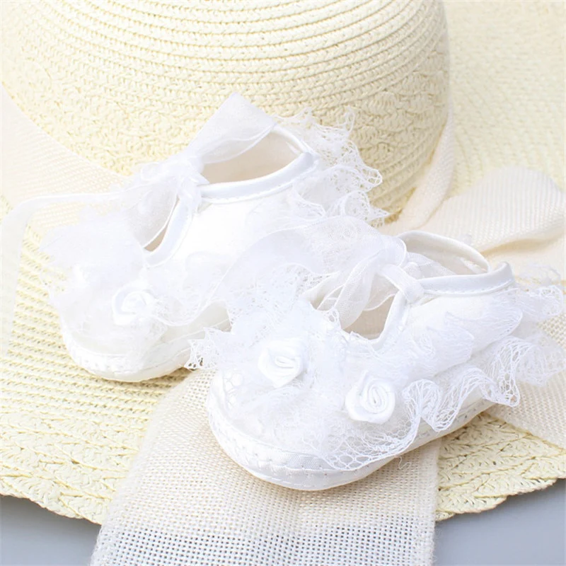 Baby Girl Shoes First Walkers Lace Floral Newborn Baby Shoes Princess Infant Shoes - Image 11