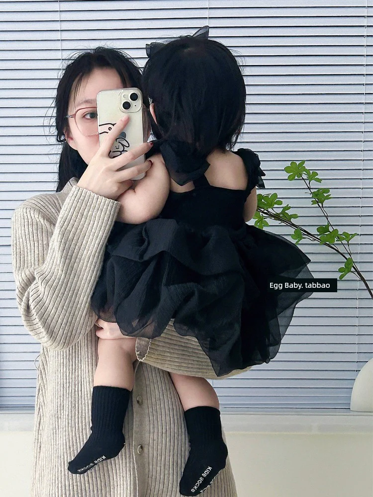 Baby Girl Summer Dress Dress Sling Princess Girl Tulle Tutu Skirt Western Style Baby One One Year Old Celebration Dress Summer - Image 4