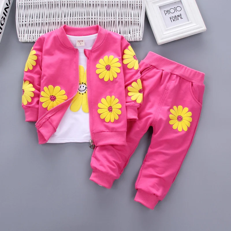 Baby Girls Clothing Set 2019 Winter Fashion Children Clothes Kids Toddler Sport Suit Cotton Tracksuit Clothes For 1 2 3 4 Years - Image 4