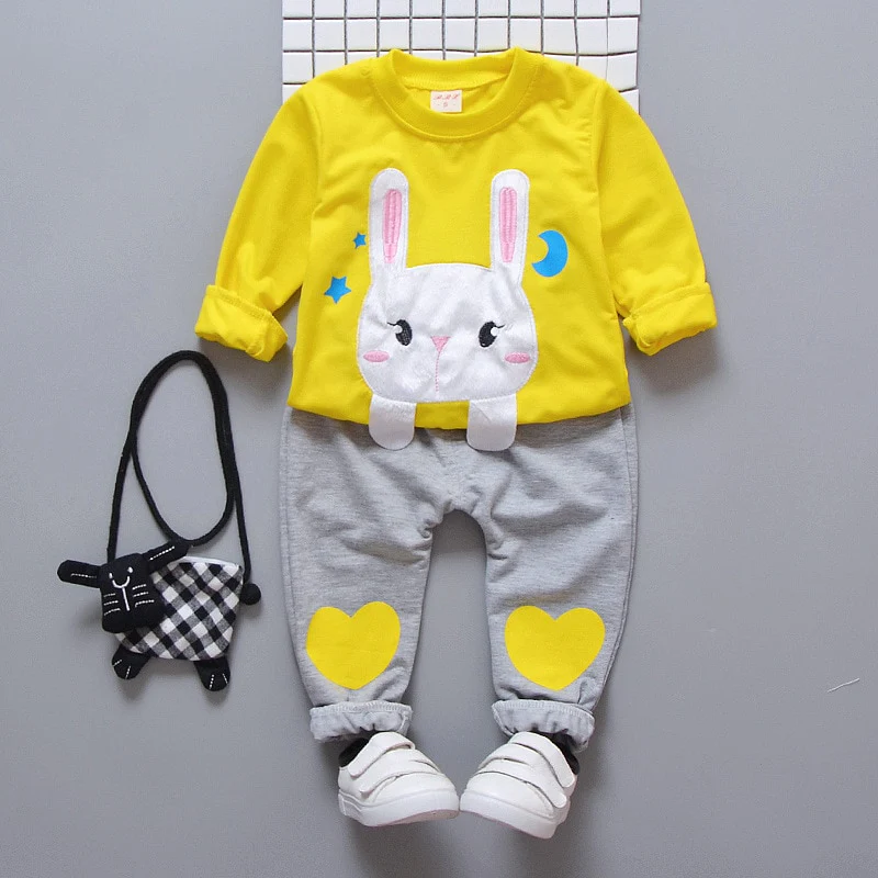 Baby Girls Clothing Set 2019 Winter Fashion Children Clothes Kids Toddler Sport Suit Cotton Tracksuit Clothes For 1 2 3 4 Years - Image 8