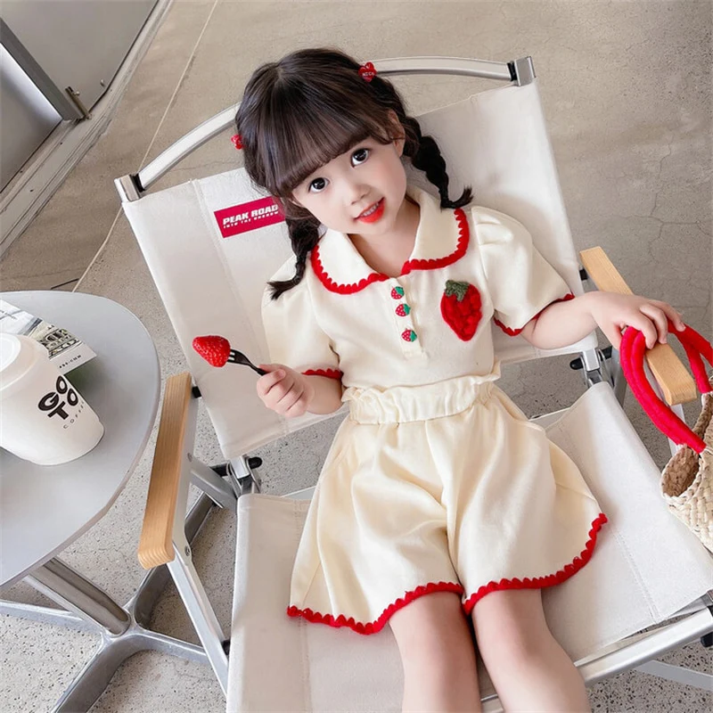 Baby Girls Clothing Sets Summer Children T Shirt Shorts 2 Pieces Suit - Image 11