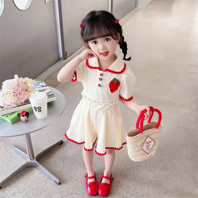 Baby Girls Clothing Sets Summer Children T Shirt Shorts 2 Pieces Suit - Image 13