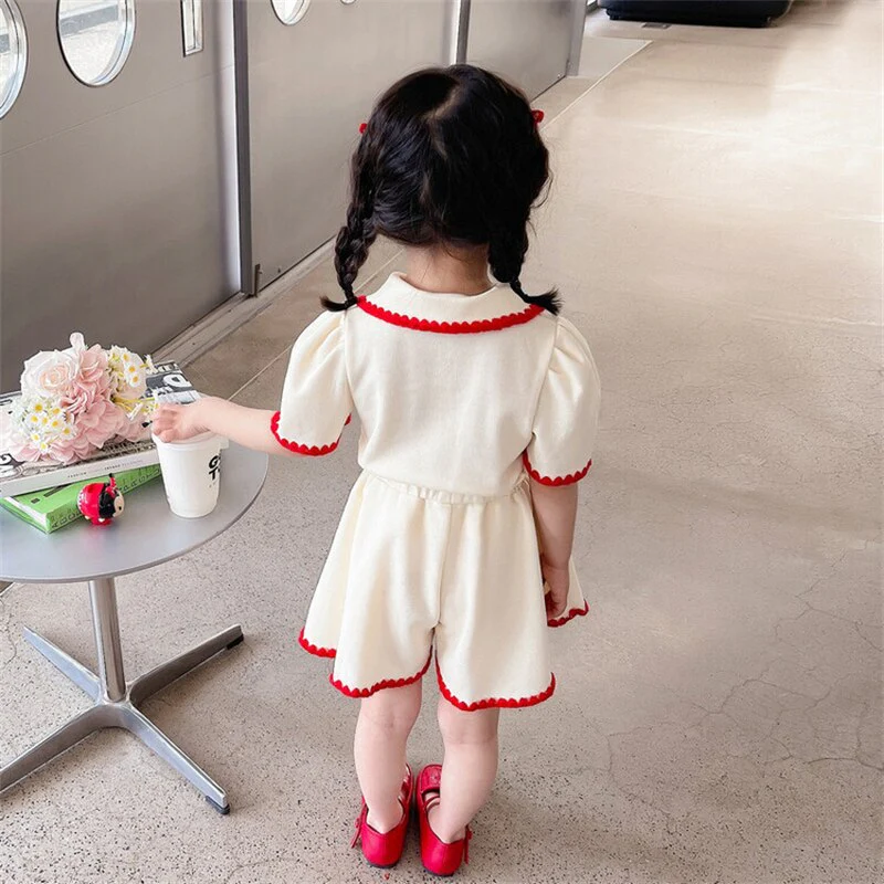 Baby Girls Clothing Sets Summer Children T Shirt Shorts 2 Pieces Suit - Image 9