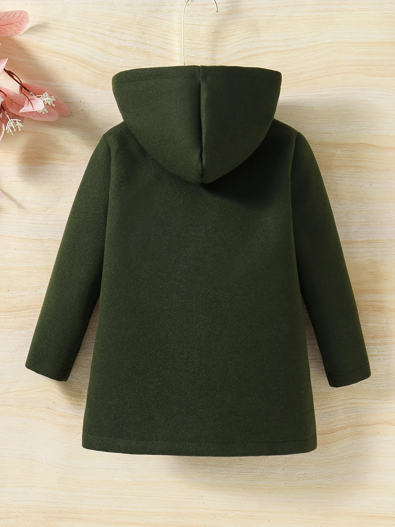 Baby Girls Toddler Girls Casual & Elegant Hooded Coat Floral Print Button Design Hoodies For Autumn And Winter - Image 7