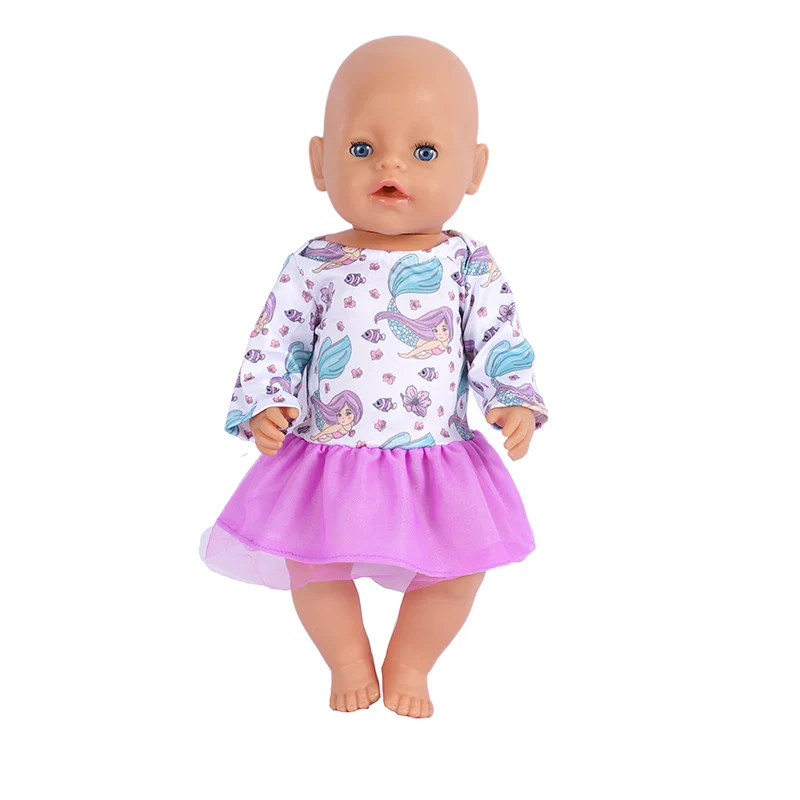 Baby New Born Doll Clothes Fit 17 Inch 43cm Dolls Fashion Mermaid Unicorn Dress Nendroid Clothes Accessories Baby Birthday Gift - Image 10