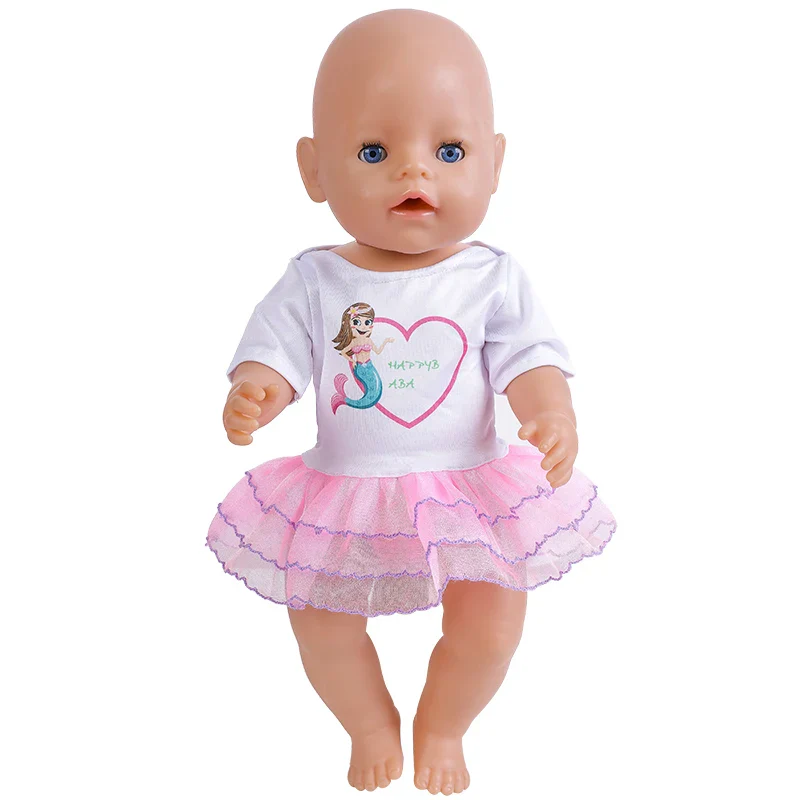 Baby New Born Doll Clothes Fit 17 Inch 43cm Dolls Fashion Mermaid Unicorn Dress Nendroid Clothes Accessories Baby Birthday Gift - Image 13