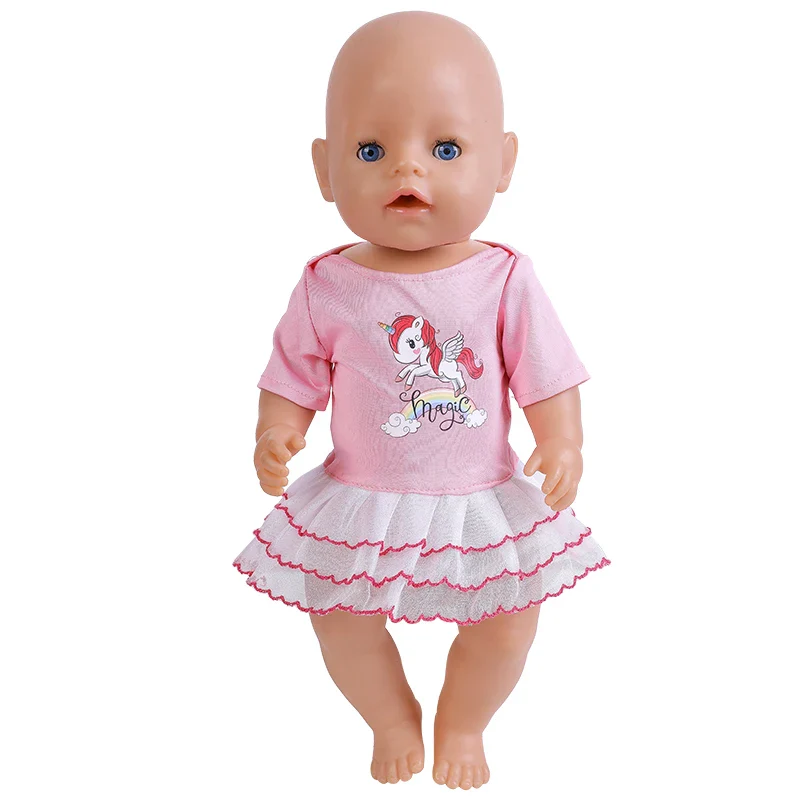 Baby New Born Doll Clothes Fit 17 Inch 43cm Dolls Fashion Mermaid Unicorn Dress Nendroid Clothes Accessories Baby Birthday Gift - Image 17