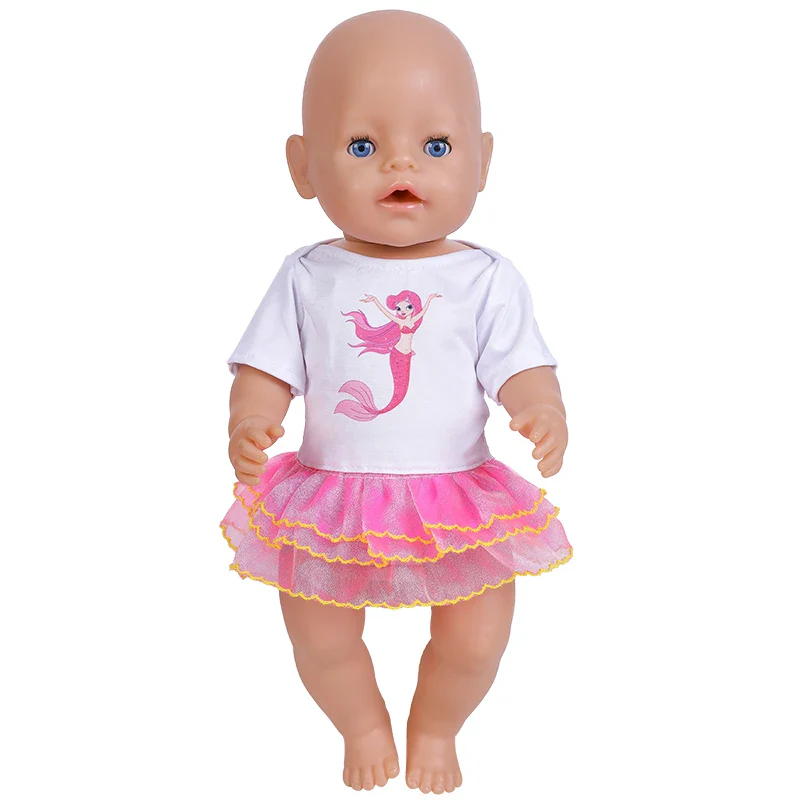Baby New Born Doll Clothes Fit 17 Inch 43cm Dolls Fashion Mermaid Unicorn Dress Nendroid Clothes Accessories Baby Birthday Gift - Image 19