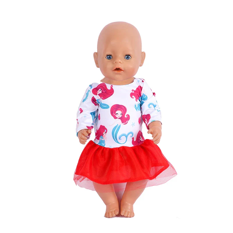 Baby New Born Doll Clothes Fit 17 Inch 43cm Dolls Fashion Mermaid Unicorn Dress Nendroid Clothes Accessories Baby Birthday Gift - Image 4