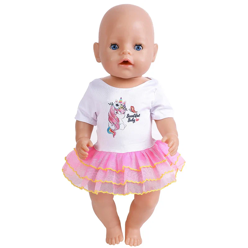 Baby New Born Doll Clothes Fit 17 Inch 43cm Dolls Fashion Mermaid Unicorn Dress Nendroid Clothes Accessories Baby Birthday Gift - Image 7