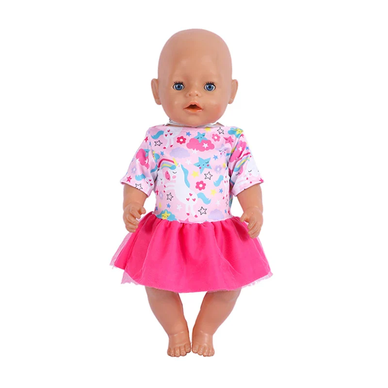 Baby New Born Doll Clothes Fit 17 Inch 43cm Dolls Fashion Mermaid Unicorn Dress Nendroid Clothes Accessories Baby Birthday Gift - Image 9