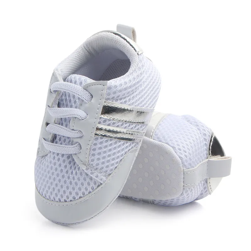 Baby Shoes Newborn Boys Sneaker Girls Two Striped First Walkers Kids Toddlers Lace Up PU Leather Soft Soles Sneakers 0-18 Months - Image 16