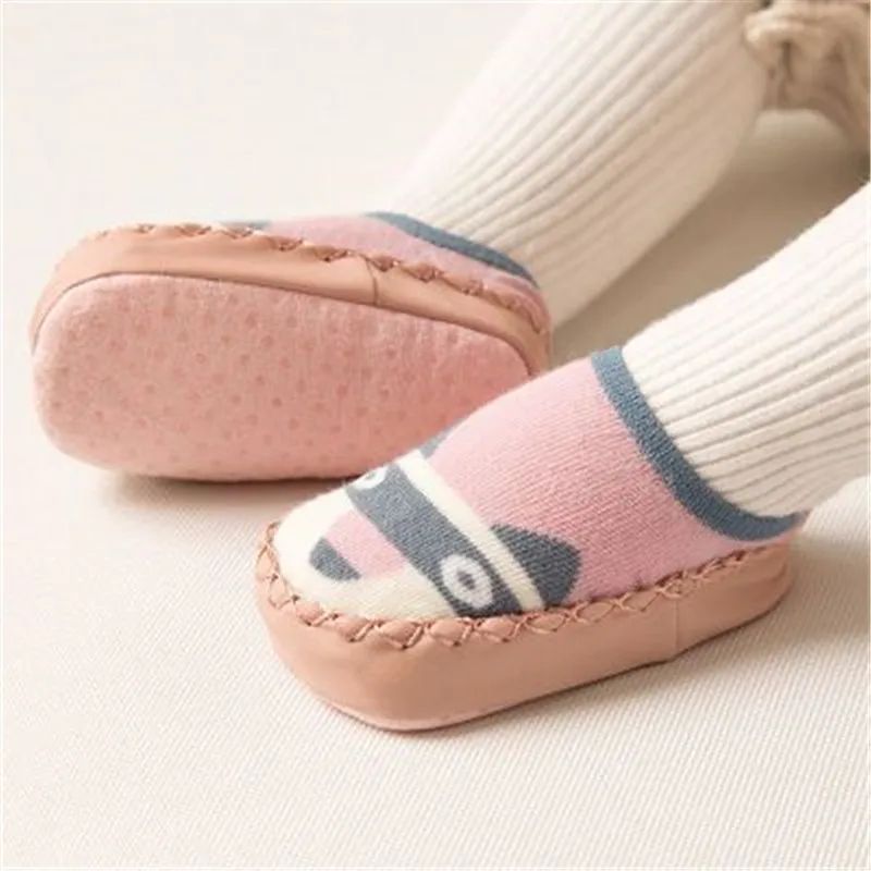 Baby shoes socks Children Infant Cartoon Socks Baby Gift Kids Indoor Floor Socks Leather Sole Non-Slip Thick Towel Socks - Image 8