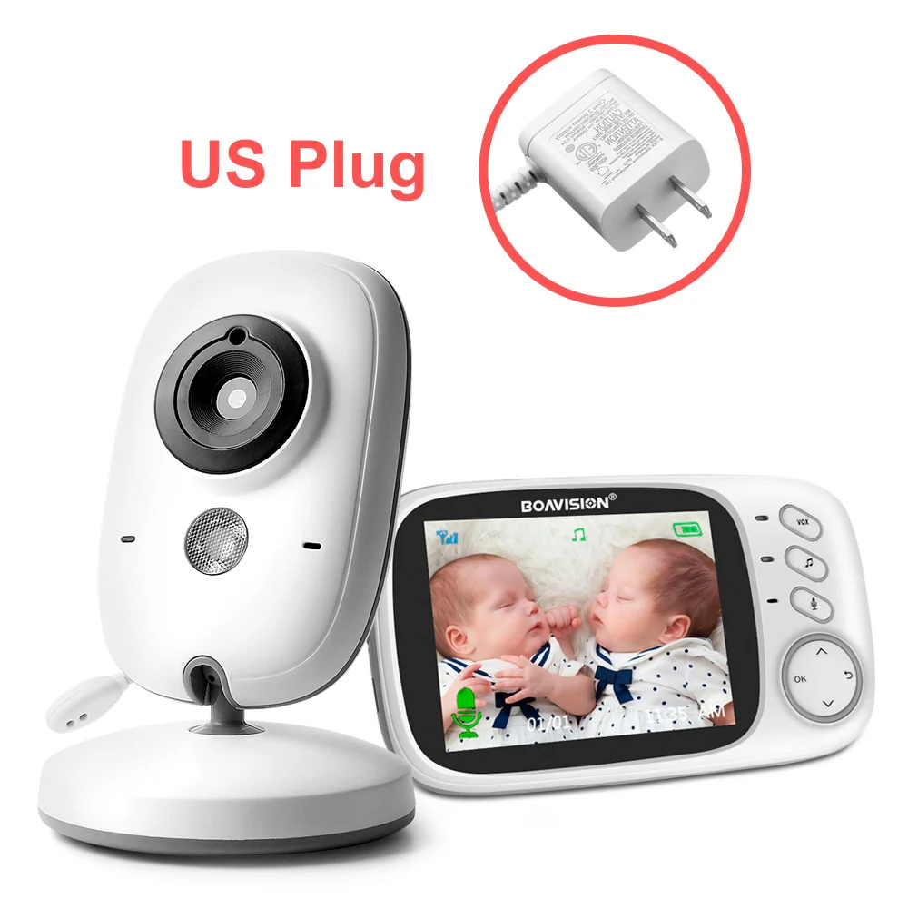 Babyphone sans fil VB603 avec moniteur vidéo LCD, dispositif de surveillance de bébé avec caméra de sécurité et vision nocturne, 2 voies audio et pour parler, 3,2 pouces, 2,4 G, pour babysitter - Image 4