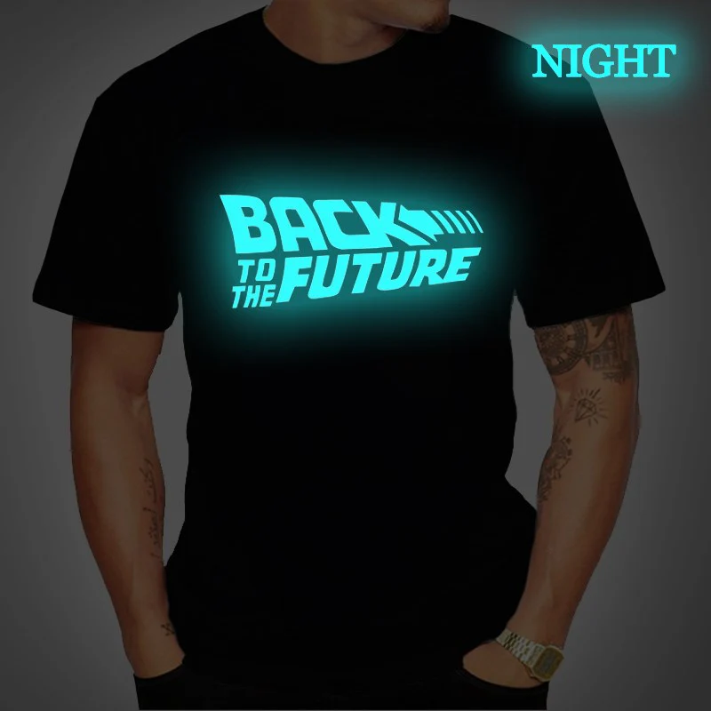 Back To The Future Tshirt Luminous T Shirt camiseta Summer Short Sleeve T Shirts back to future - Image 11
