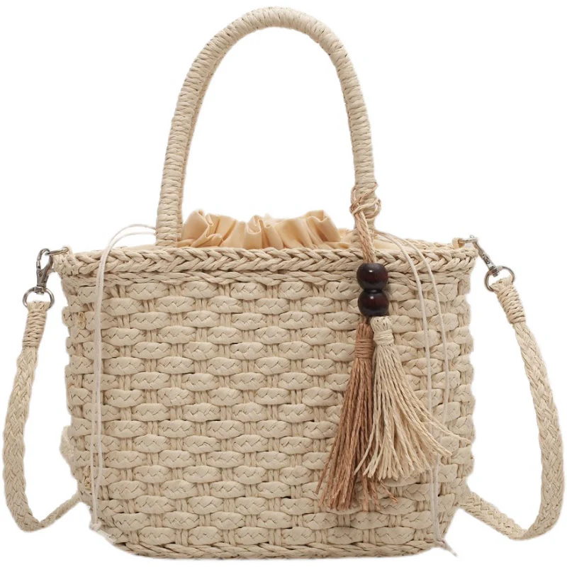 Bag Female K-style Seaside Vacation Tassel Straw Woven Bag - Image 7