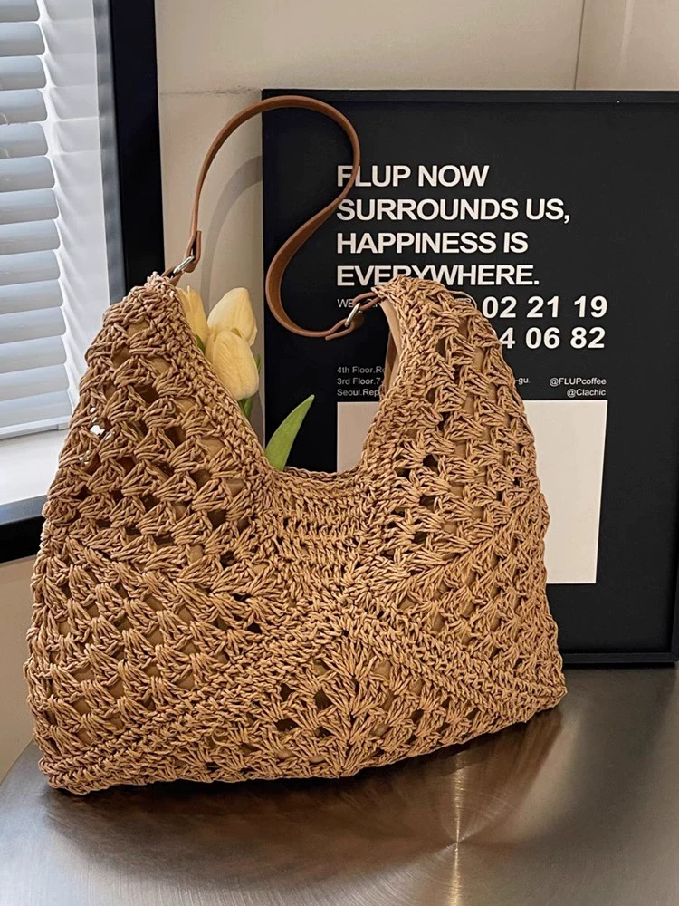 Bag Female Online Influencer French Seaside Holiday Straw Woven Bag - Image 3