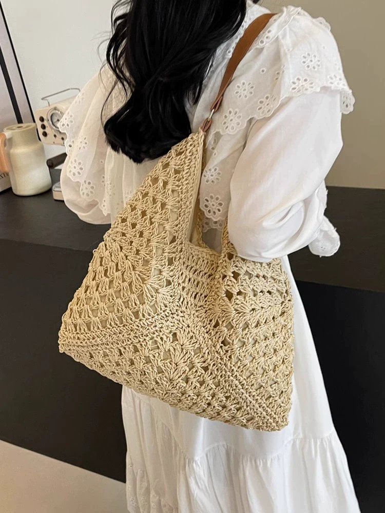 Bag Female Online Influencer French Seaside Holiday Straw Woven Bag - Image 4