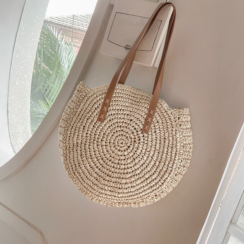 Bag Female Online Influencer round Seaside Holiday Straw Woven Bag - Image 7
