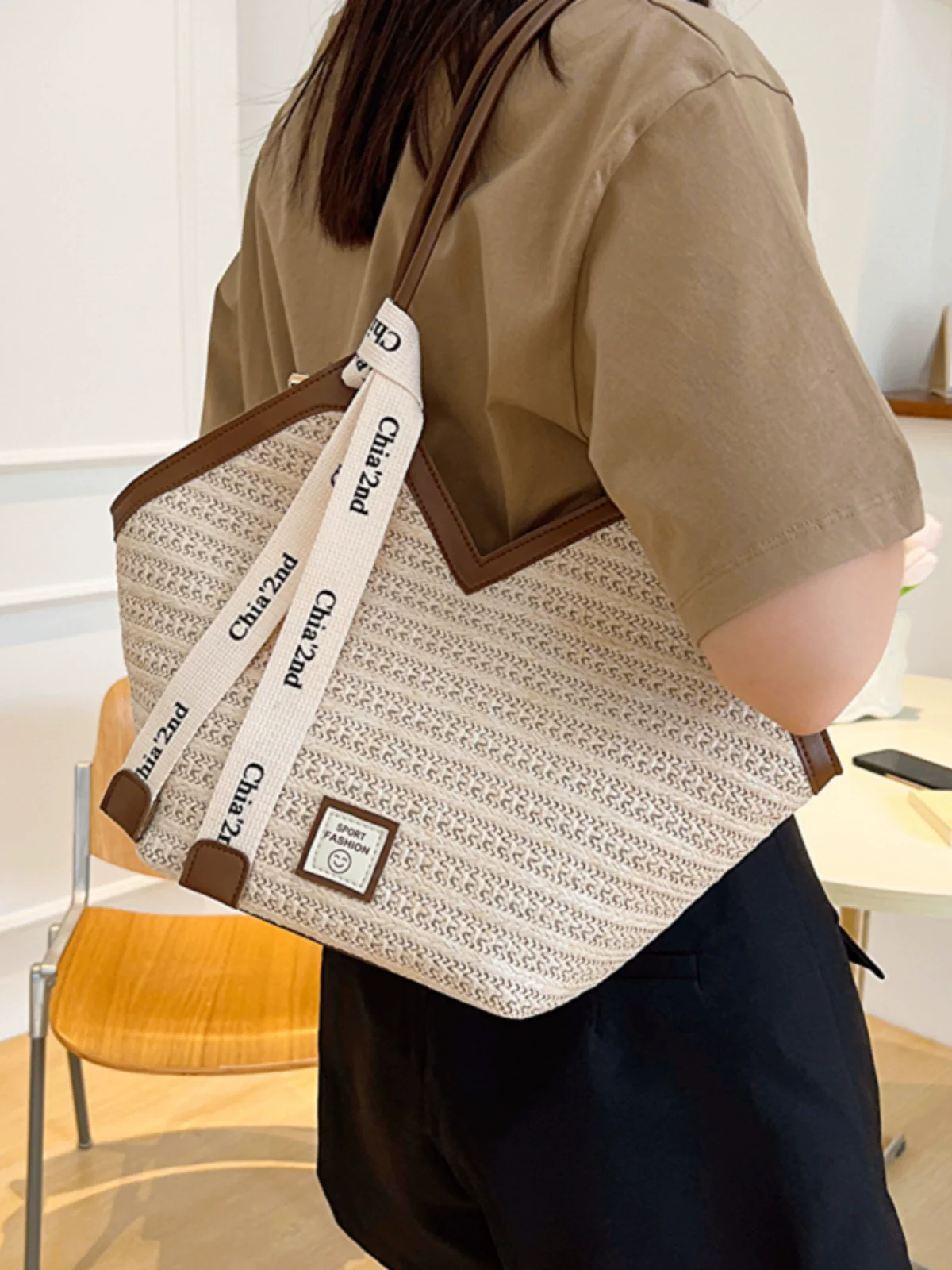 Bag Female Summer Seaside Beach Work Clothing Straw Woven Bag - Image 2