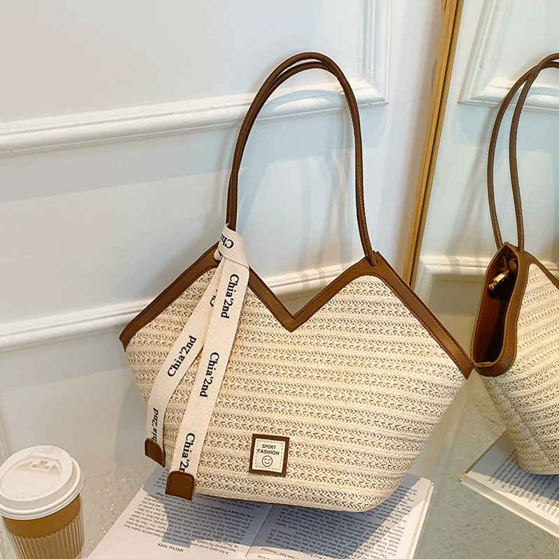Bag Female Summer Seaside Beach Work Clothing Straw Woven Bag - Image 6