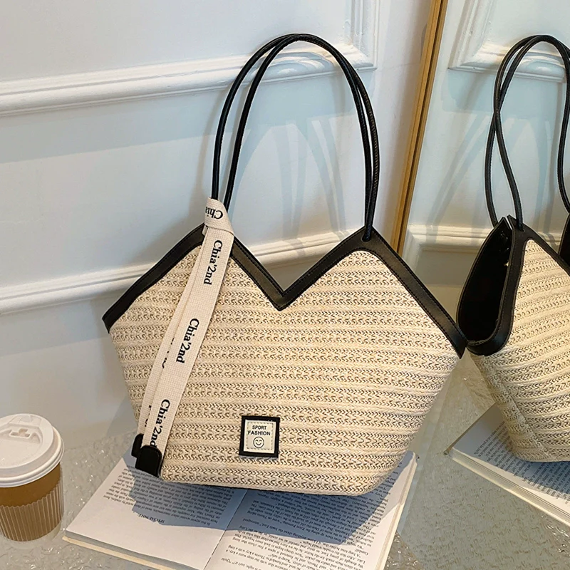 Bag Female Summer Seaside Beach Work Clothing Straw Woven Bag - Image 8