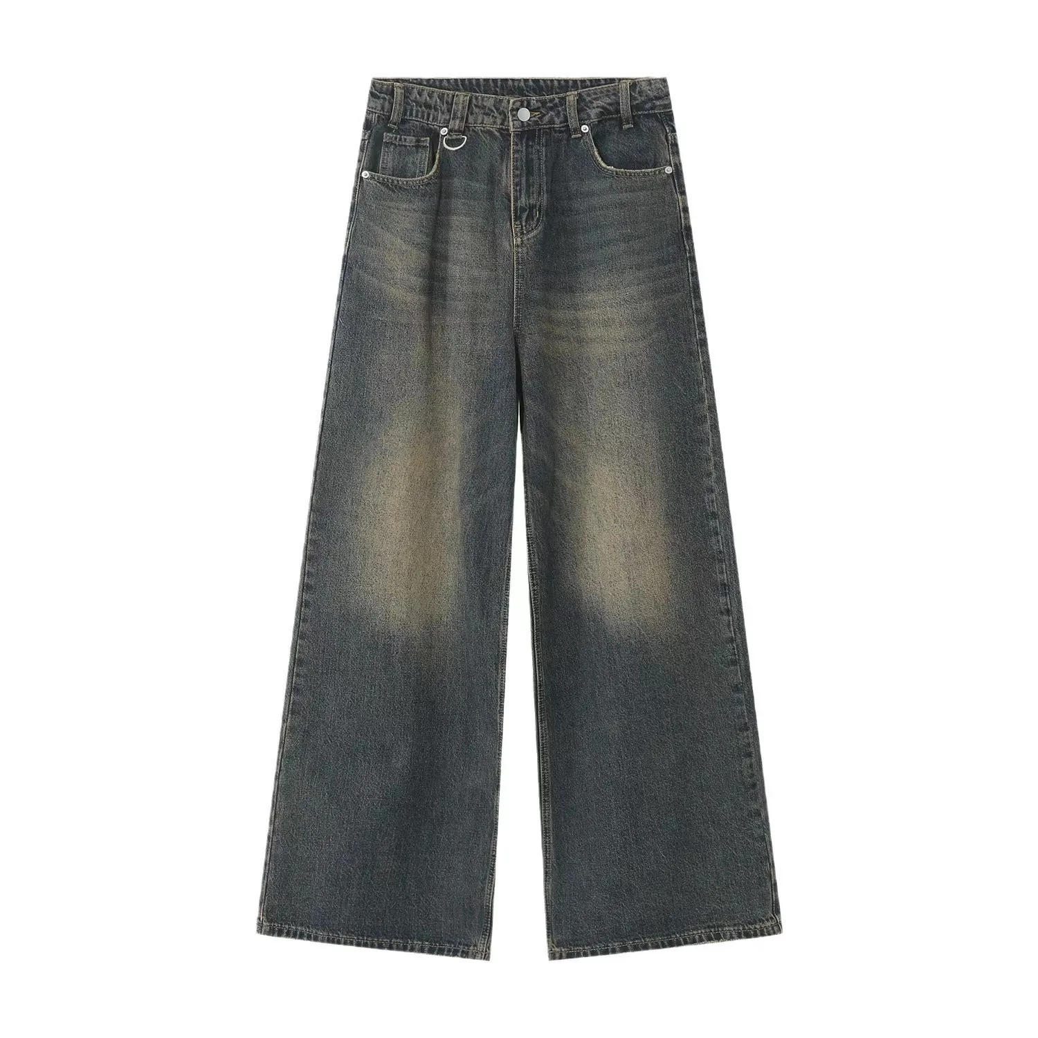Baggy jeans men Mopping pants jeans Men's Denim Pant Nostalgic Washed Male Jeans Straight Casual Menwear Loose Wide Leg Trousers - Image 6