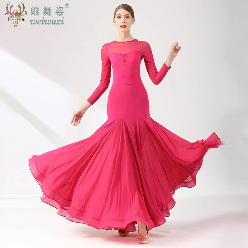 Ballroom Dance Performance Dresses Women Simple Style Waltz Dancing Wear Adult Elegant Ballroom Competition Social Dancing Dress - Image 5