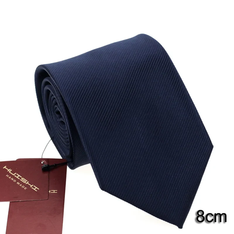 Banquet England Style Necktie Journalist Stripe Shape Waterproof Tie Men Formal Business Navy Solid Suit Evening Dress Neck Tie - Image 29