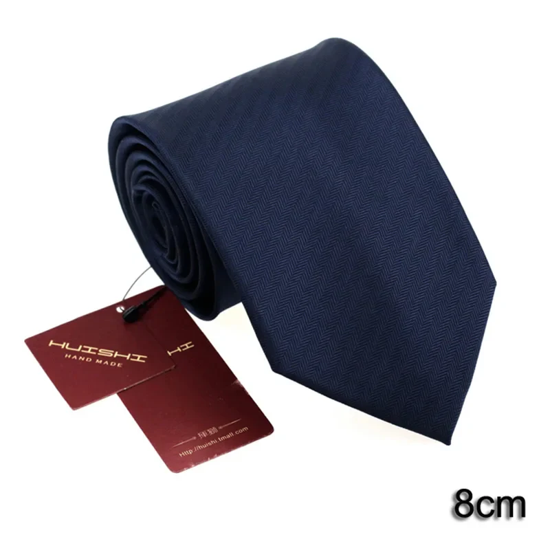 Banquet England Style Necktie Journalist Stripe Shape Waterproof Tie Men Formal Business Navy Solid Suit Evening Dress Neck Tie - Image 28