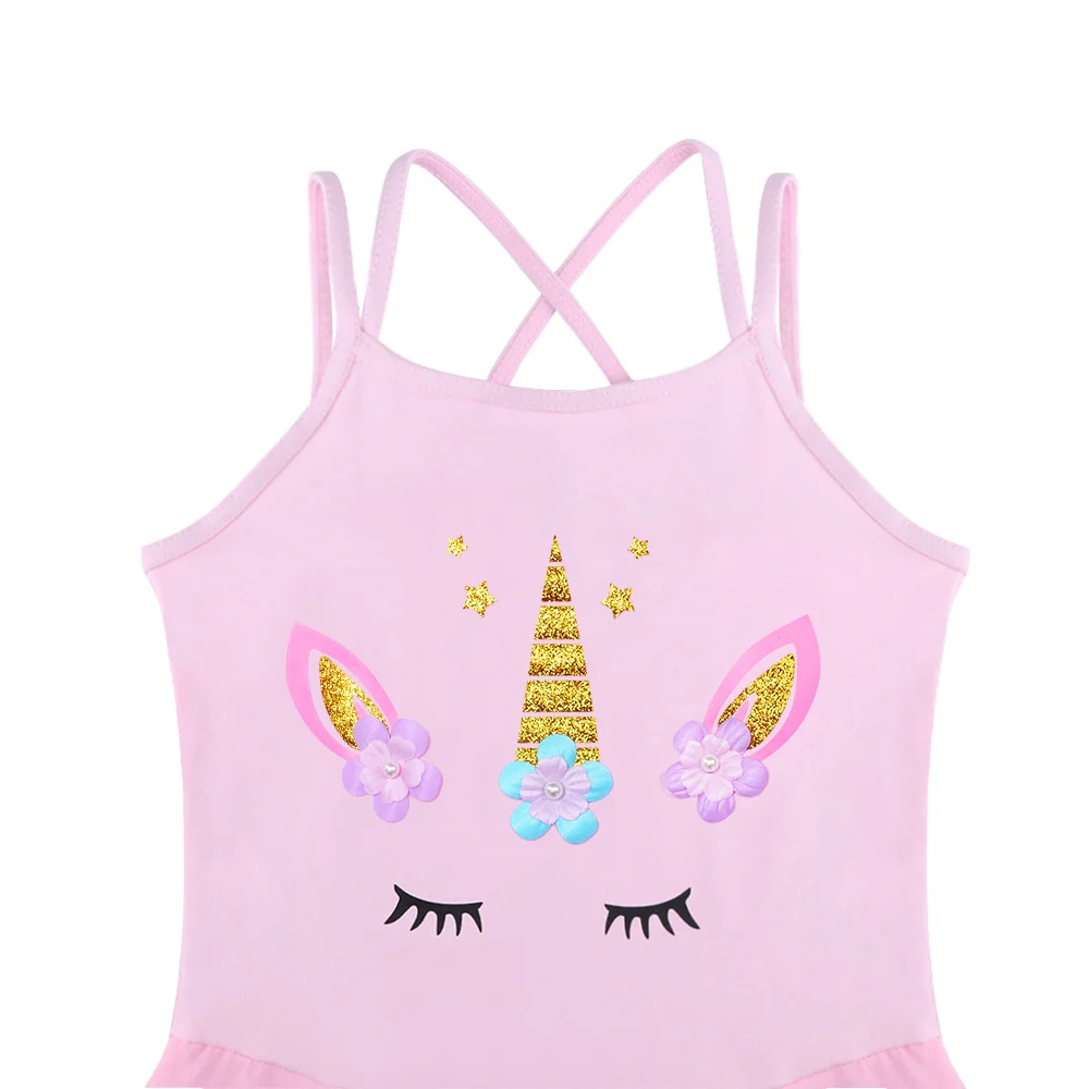 BAOHULU Cotton Dress for Girls Sleeveless Ballet Pink Color Ballet Tutu Carton Print Princess Dance Wear Ballerina Pink Dress - Image 13