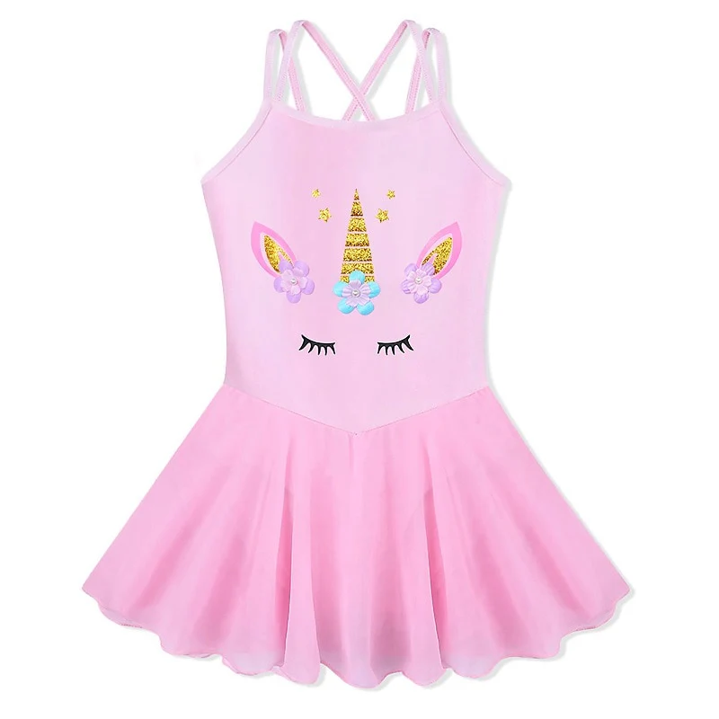 BAOHULU Cotton Dress for Girls Sleeveless Ballet Pink Color Ballet Tutu Carton Print Princess Dance Wear Ballerina Pink Dress - Image 4