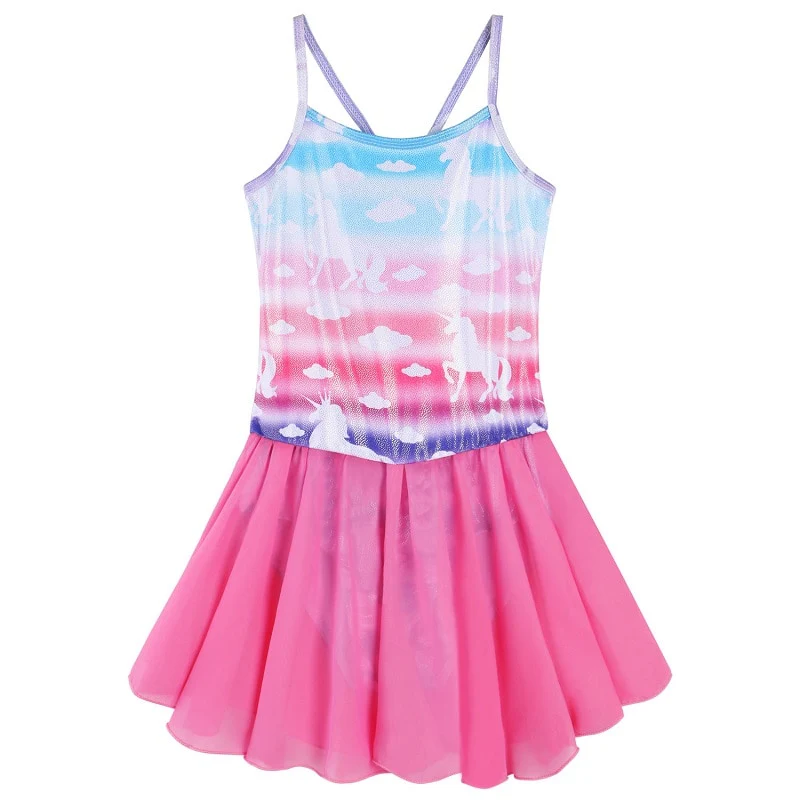 BAOHULU Cotton Dress for Girls Sleeveless Ballet Pink Color Ballet Tutu Carton Print Princess Dance Wear Ballerina Pink Dress - Image 8