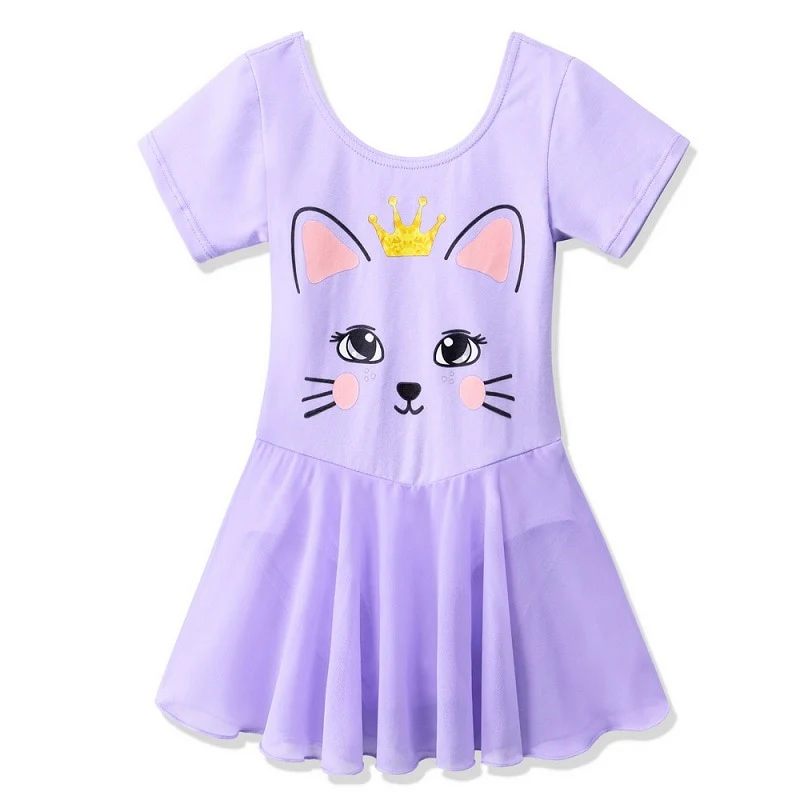 BAOHULU Cotton Dress for Girls Sleeveless Ballet Pink Color Ballet Tutu Carton Print Princess Dance Wear Ballerina Pink Dress - Image 9