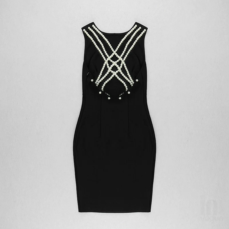 Bare Back Slim-Fit Party Party Dress Bandage Dress - Image 6