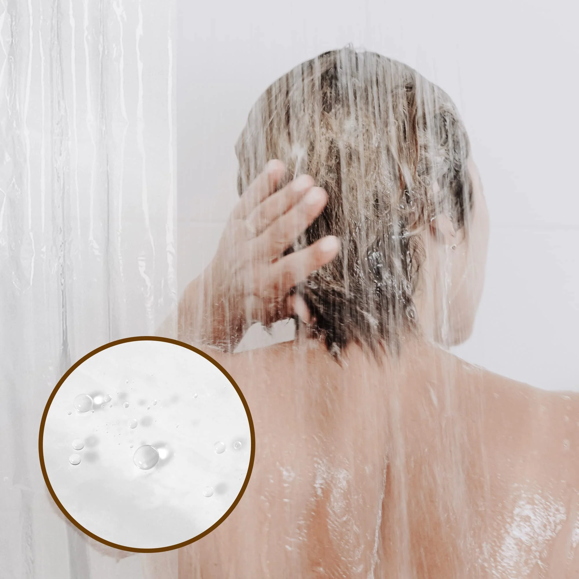Barossa Design Plastic Shower Liner Clear - Premium PEVA Shower Curtain Liner with Rustproof Grommets and 3 Magnets, Waterproof Cute Lightweight Standard Size Shower Curtains for Bathroom - Clear - Image 2