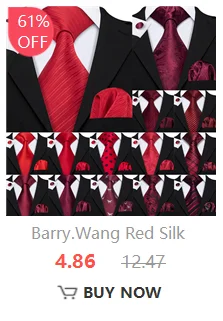 Barry.Wang Gold Silk Mens Tie Hanky Cufflinks Set Yellow Beige Orange Luxury Jacquard Necktie For Male Wedding Business Party - Image 17