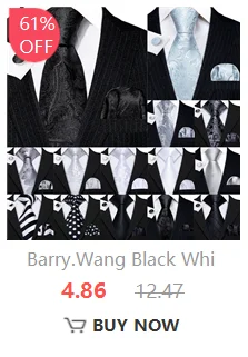 Barry.Wang Gold Silk Mens Tie Hanky Cufflinks Set Yellow Beige Orange Luxury Jacquard Necktie For Male Wedding Business Party - Image 21