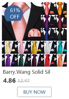 Barry.Wang Gold Silk Mens Tie Hanky Cufflinks Set Yellow Beige Orange Luxury Jacquard Necktie For Male Wedding Business Party - Image 26