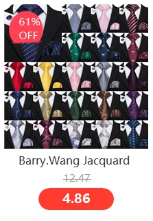 Barry.Wang Gold Silk Mens Tie Hanky Cufflinks Set Yellow Beige Orange Luxury Jacquard Necktie For Male Wedding Business Party - Image 38