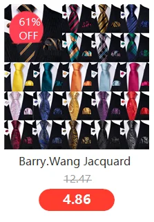 Barry.Wang Gold Silk Mens Tie Hanky Cufflinks Set Yellow Beige Orange Luxury Jacquard Necktie For Male Wedding Business Party - Image 40