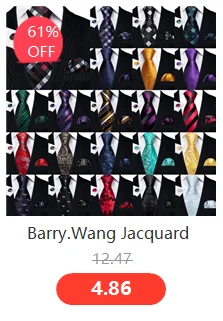 Barry.Wang Gold Silk Mens Tie Hanky Cufflinks Set Yellow Beige Orange Luxury Jacquard Necktie For Male Wedding Business Party - Image 42