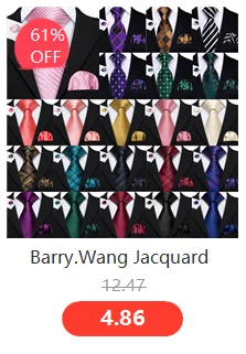 Barry.Wang Gold Silk Mens Tie Hanky Cufflinks Set Yellow Beige Orange Luxury Jacquard Necktie For Male Wedding Business Party - Image 39