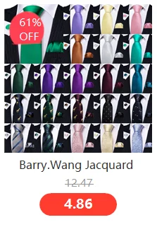 Barry.Wang Gold Silk Mens Tie Hanky Cufflinks Set Yellow Beige Orange Luxury Jacquard Necktie For Male Wedding Business Party - Image 41