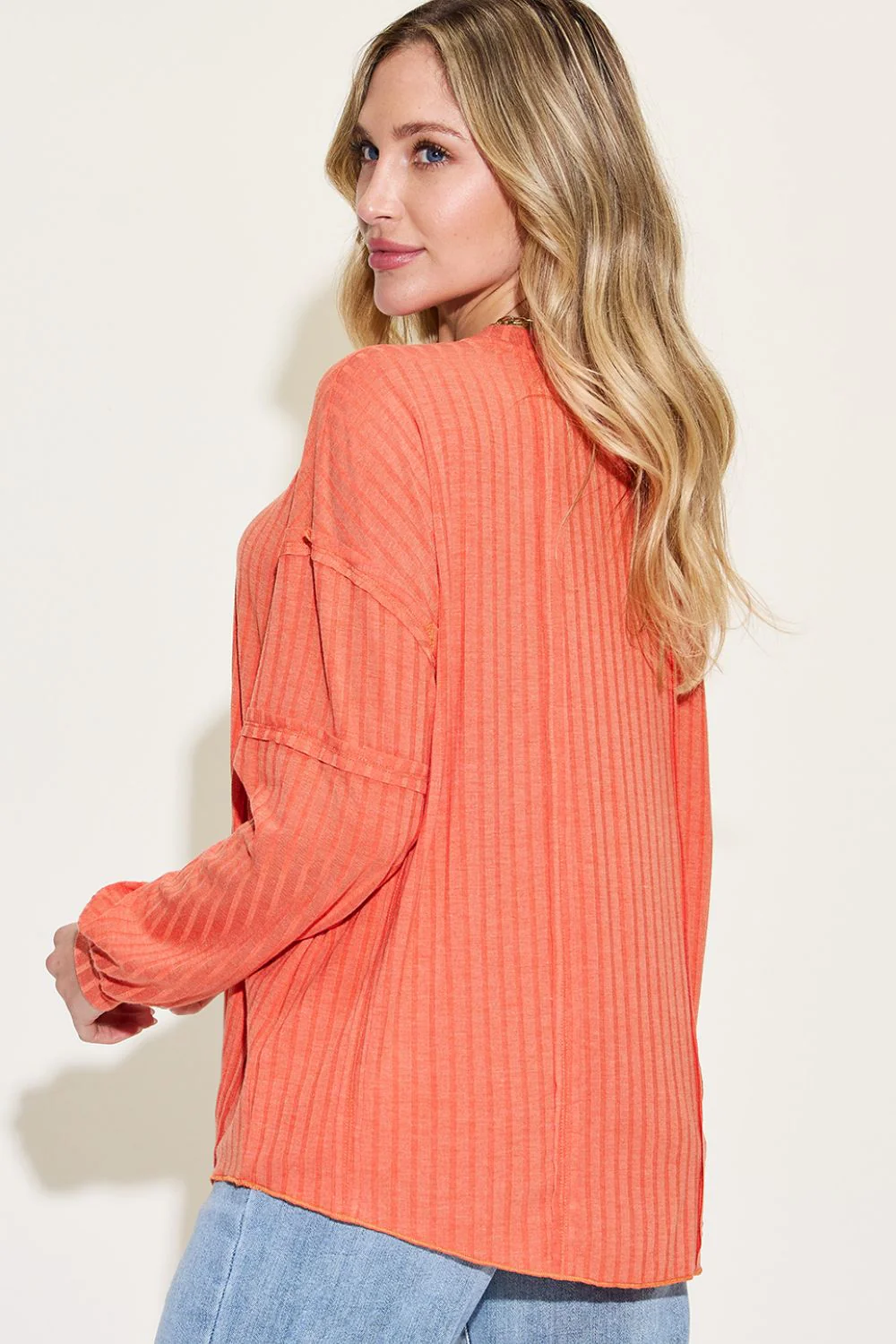 Basic Bae Full Size Ribbed Round Neck Long Sleeve T-Shirt - Image 13