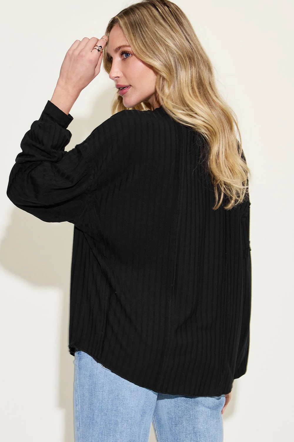 Basic Bae Full Size Ribbed Round Neck Long Sleeve T-Shirt - Image 20