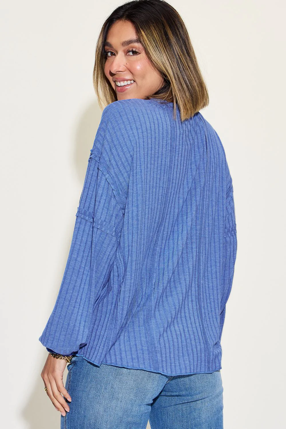Basic Bae Full Size Ribbed Round Neck Long Sleeve T-Shirt - Image 24