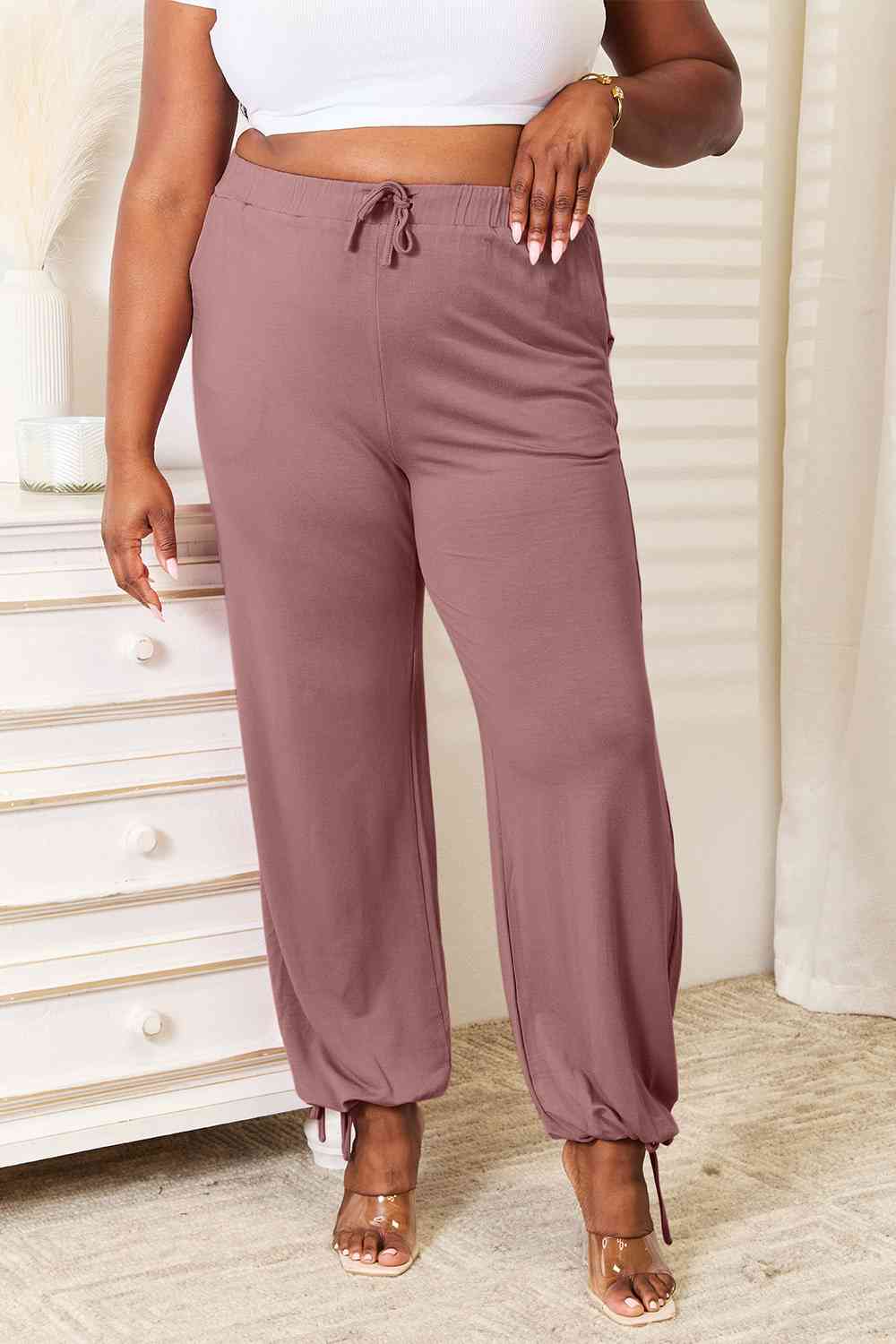 Basic Bae Full Size Soft Rayon Drawstring Waist Pants with Pockets - Image 5